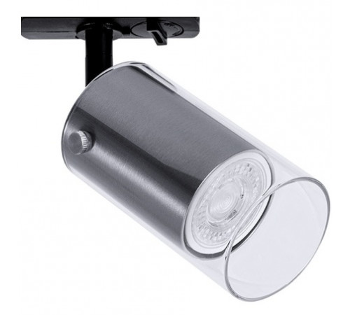 Черный с серебром трековый светильник со сменной лампой GU10 Arte Lamp A5368PL-1SS